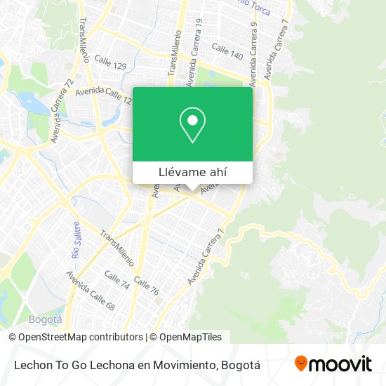 Mapa de Lechon To Go Lechona en Movimiento