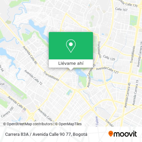 Mapa de Carrera 83A / Avenida Calle 90 77