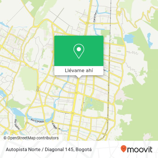 Mapa de Autopista Norte / Diagonal 145
