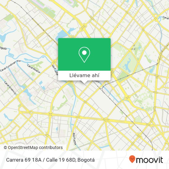 Mapa de Carrera 69 18A / Calle 19 68D