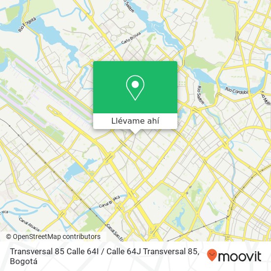 Mapa de Transversal 85 Calle 64I / Calle 64J Transversal 85
