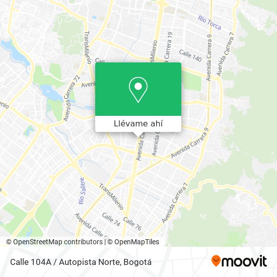 Mapa de Calle 104A / Autopista Norte