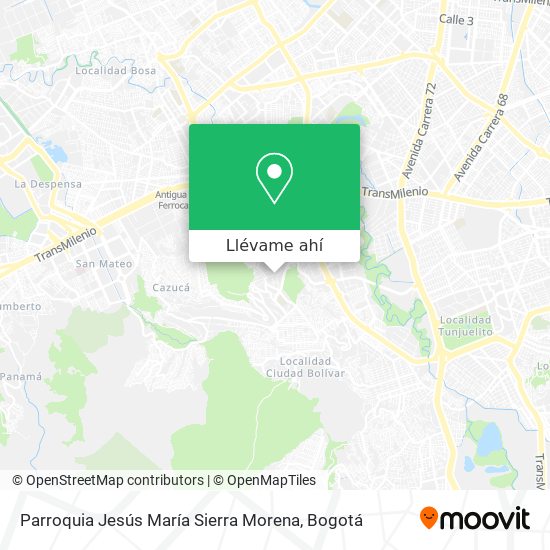Mapa de Parroquia Jesús María Sierra Morena