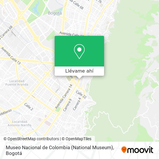Mapa de Museo Nacional de Colombia (National Museum)