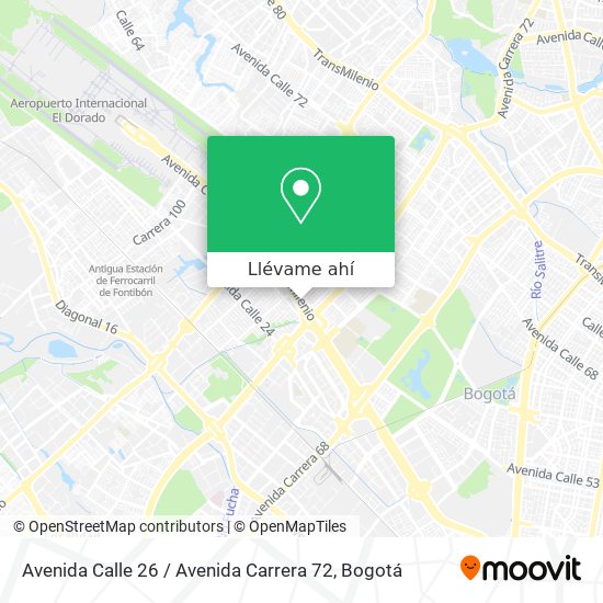 Mapa de Avenida Calle 26 / Avenida Carrera 72