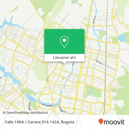 Mapa de Calle 146A / Carrera 51A 142A