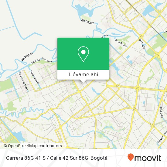 Mapa de Carrera 86G 41 S / Calle 42 Sur 86G