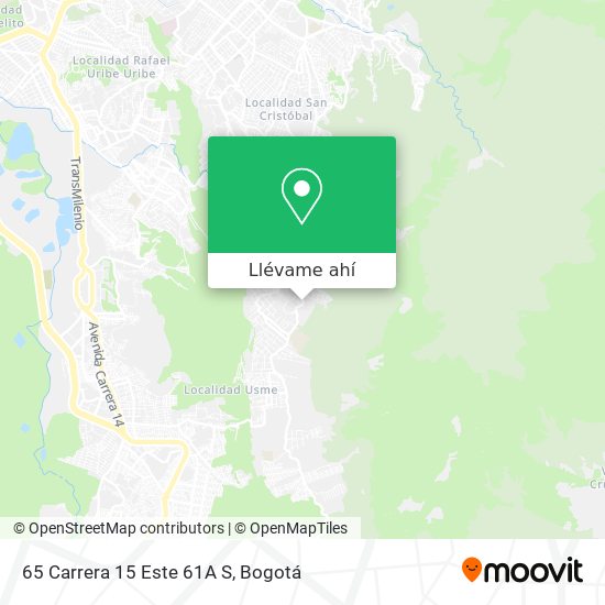 Mapa de 65 Carrera 15 Este 61A S