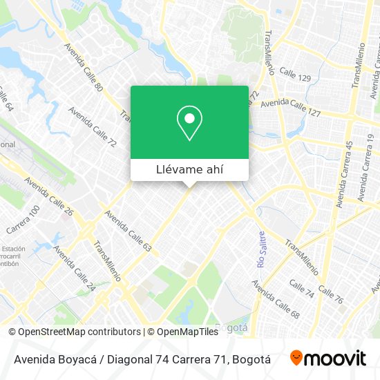 Mapa de Avenida Boyacá / Diagonal 74 Carrera 71