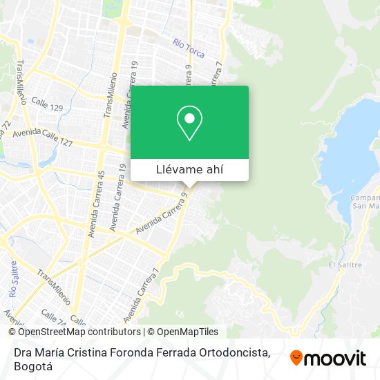 Mapa de Dra María Cristina Foronda Ferrada Ortodoncista