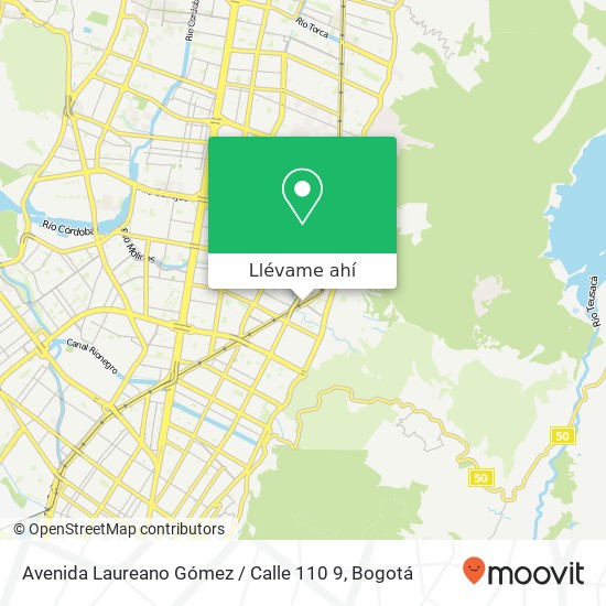 Mapa de Avenida Laureano Gómez / Calle 110 9