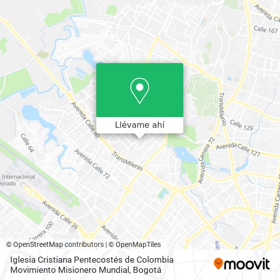 Mapa de Iglesia Cristiana Pentecostés de Colombia Movimiento Misionero Mundial
