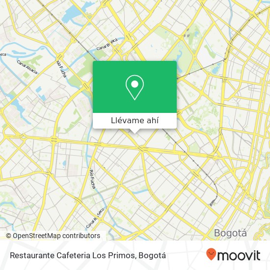 Mapa de Restaurante Cafeteria Los Primos