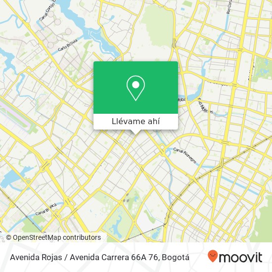 Mapa de Avenida Rojas / Avenida Carrera 66A 76