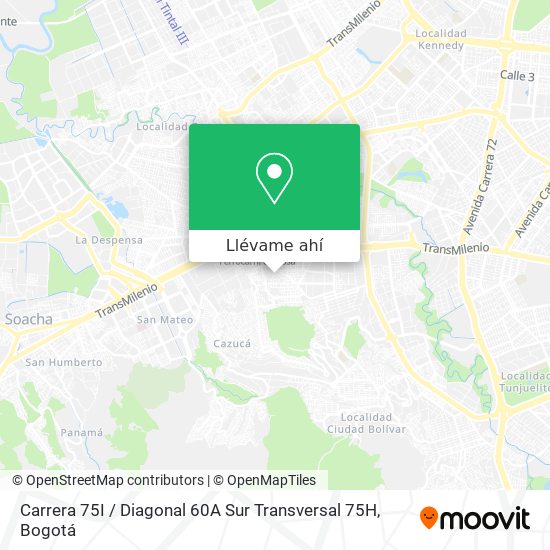 Mapa de Carrera 75I / Diagonal 60A Sur Transversal 75H