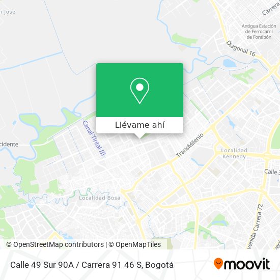 Mapa de Calle 49 Sur 90A / Carrera 91 46 S