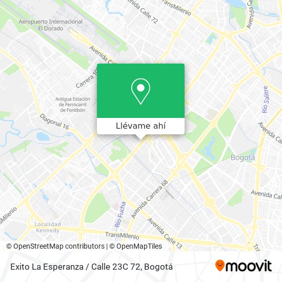 Mapa de Exito La Esperanza / Calle 23C 72
