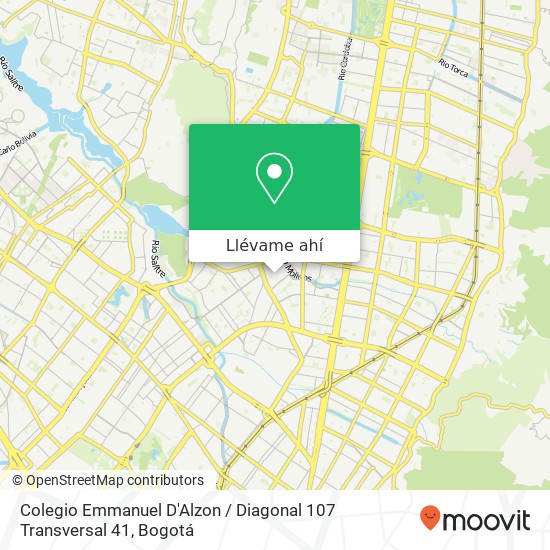 Mapa de Colegio Emmanuel D'Alzon / Diagonal 107 Transversal 41
