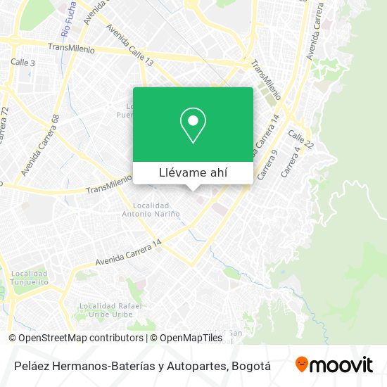 Mapa de Peláez Hermanos-Baterías y Autopartes