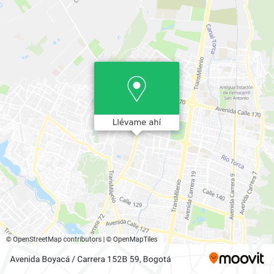 Mapa de Avenida Boyacá / Carrera 152B 59