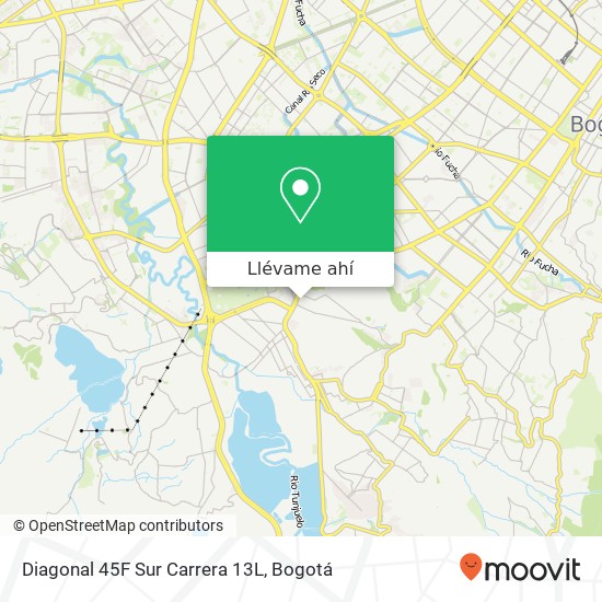 Mapa de Diagonal 45F Sur Carrera 13L