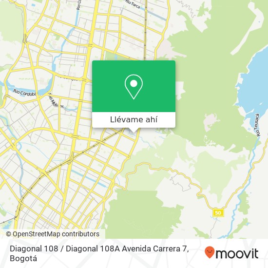 Mapa de Diagonal 108 / Diagonal 108A Avenida Carrera 7
