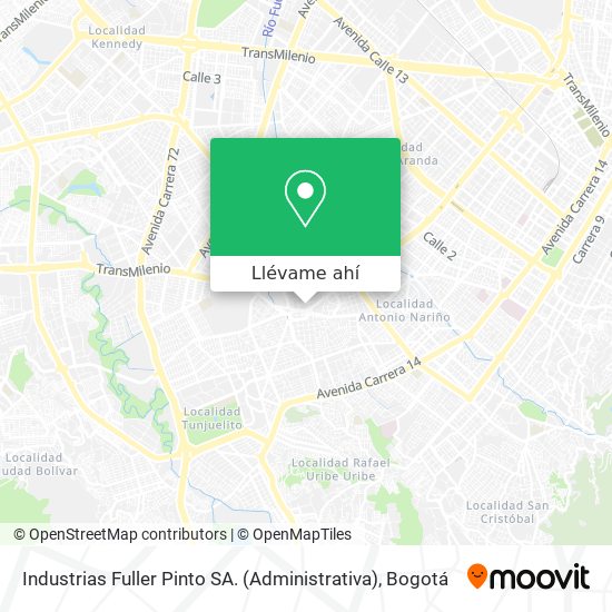 Mapa de Industrias Fuller Pinto SA. (Administrativa)