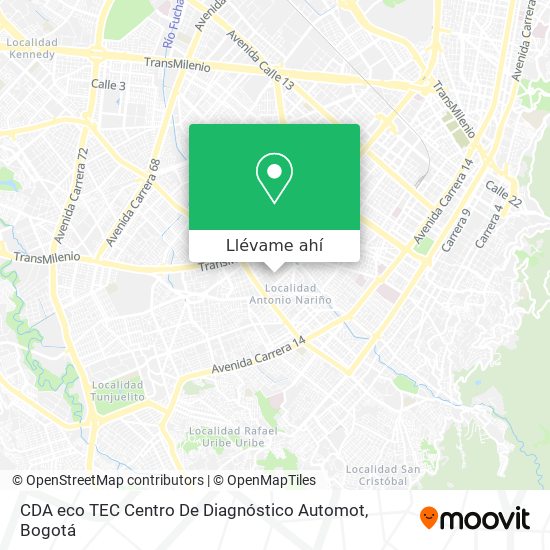 Mapa de CDA eco TEC Centro De Diagnóstico Automot