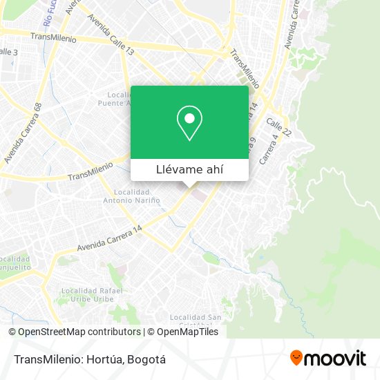 Mapa de TransMilenio: Hortúa