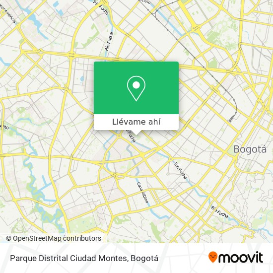Mapa de Parque Distrital Ciudad Montes