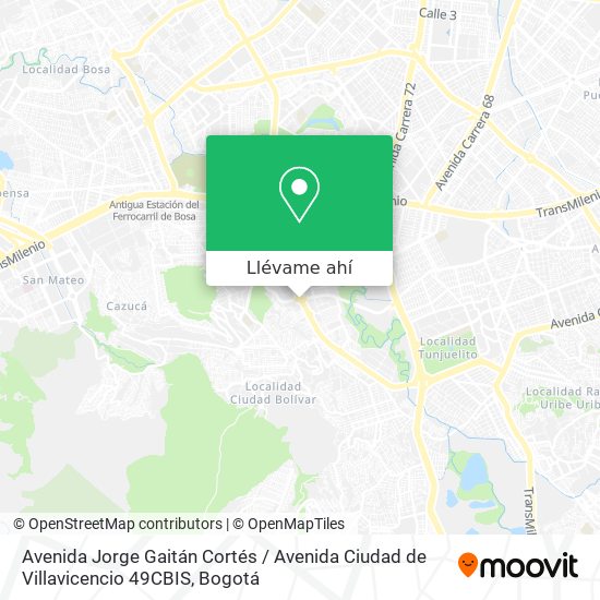 Mapa de Avenida Jorge Gaitán Cortés / Avenida Ciudad de Villavicencio 49CBIS