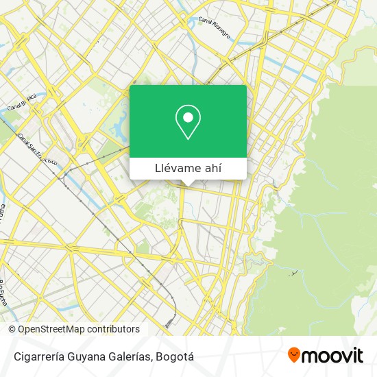 Mapa de Cigarrería Guyana Galerías