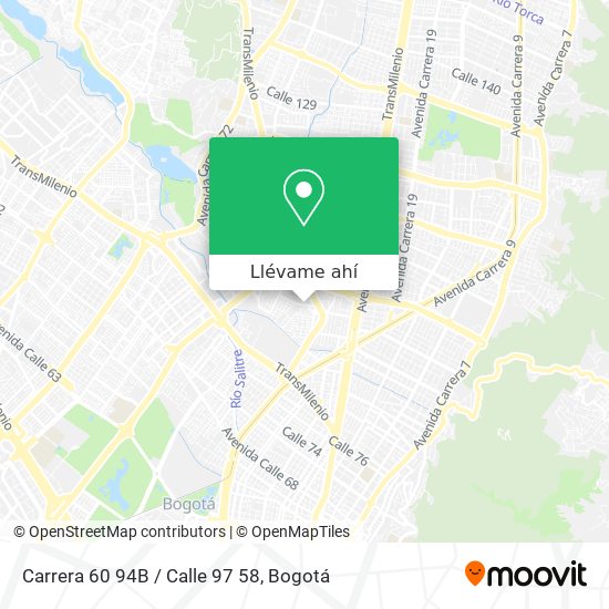 Mapa de Carrera 60 94B / Calle 97 58