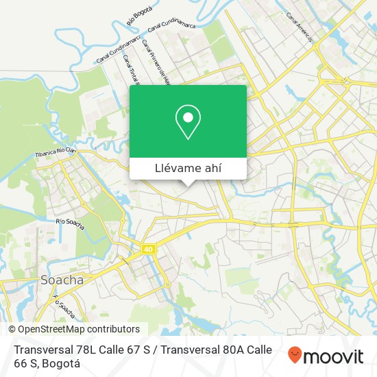 Mapa de Transversal 78L Calle 67 S / Transversal 80A Calle 66 S