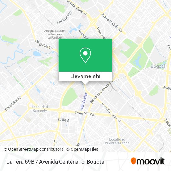 Mapa de Carrera 69B / Avenida Centenario