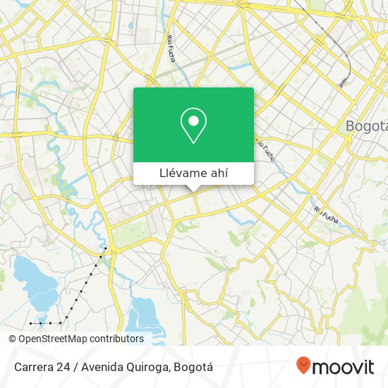 Mapa de Carrera 24 / Avenida Quiroga