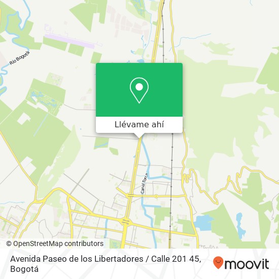 Mapa de Avenida Paseo de los Libertadores / Calle 201 45