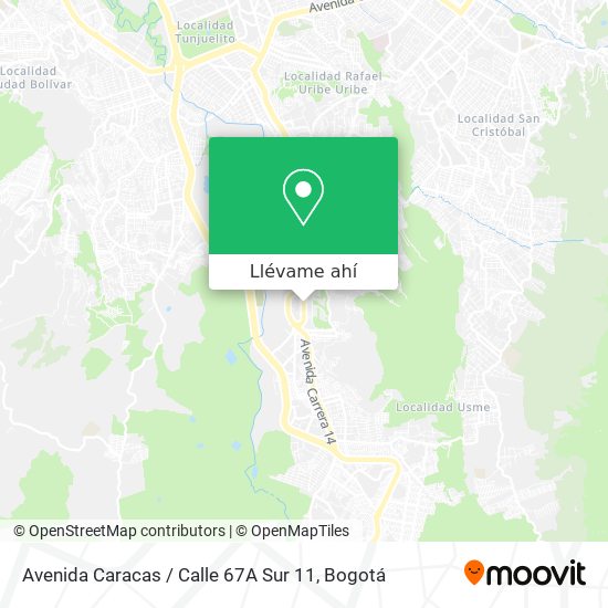 Mapa de Avenida Caracas / Calle 67A Sur 11
