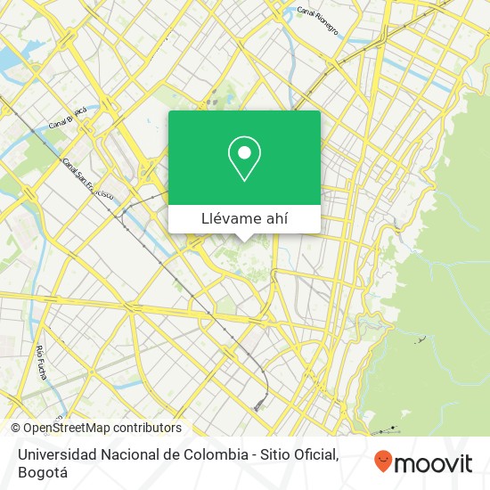 Mapa de Universidad Nacional de Colombia - Sitio Oficial