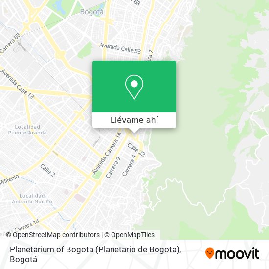 Mapa de Planetarium of Bogota (Planetario de Bogotá)