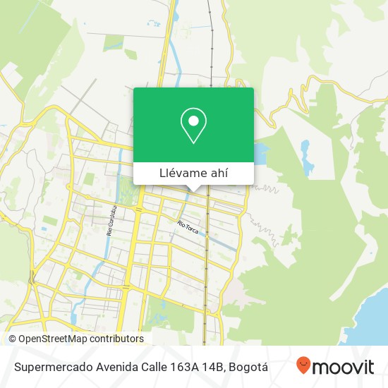 Mapa de Supermercado Avenida Calle 163A 14B