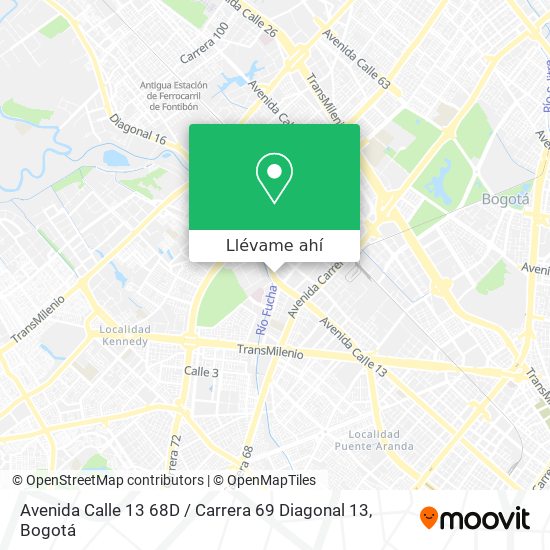 Mapa de Avenida Calle 13 68D / Carrera 69 Diagonal 13