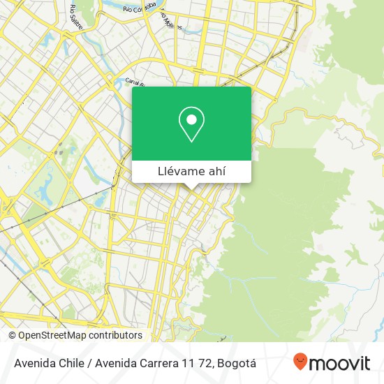 Mapa de Avenida Chile / Avenida Carrera 11 72