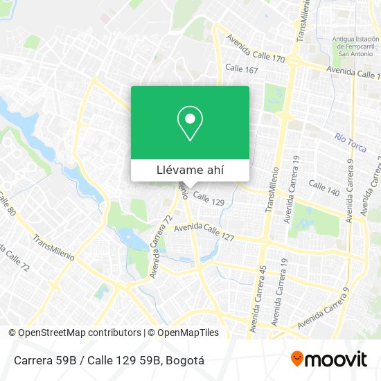 Mapa de Carrera 59B / Calle 129 59B