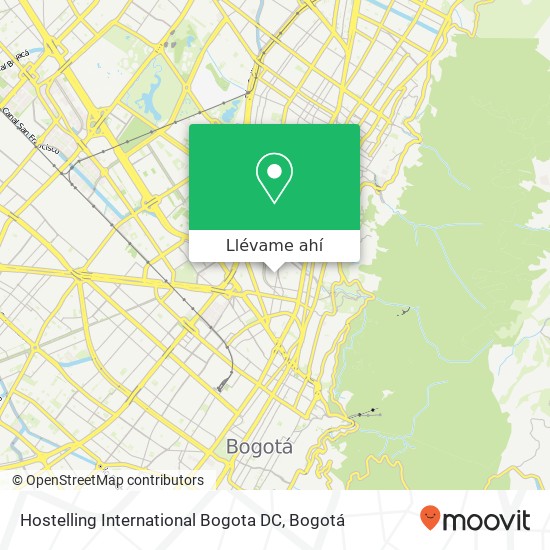 Mapa de Hostelling International Bogota DC