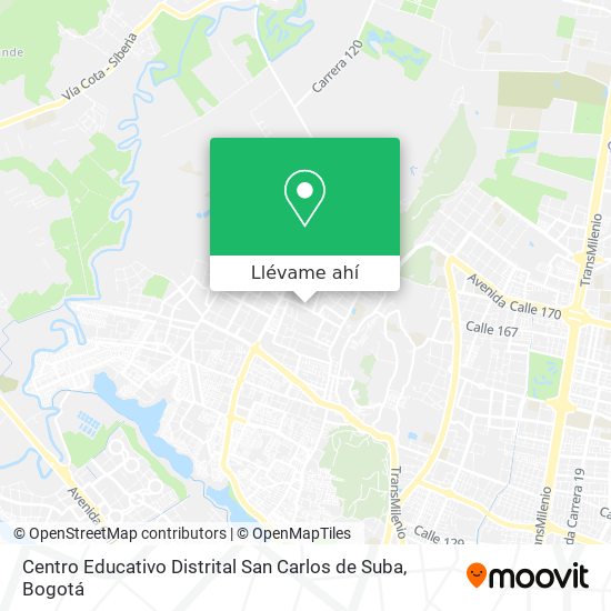 Mapa de Centro Educativo Distrital San Carlos de Suba