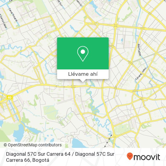 Mapa de Diagonal 57C Sur Carrera 64 / Diagonal 57C Sur Carrera 66