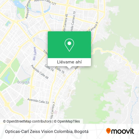 Mapa de Opticas-Carl Zeiss Vision Colombia