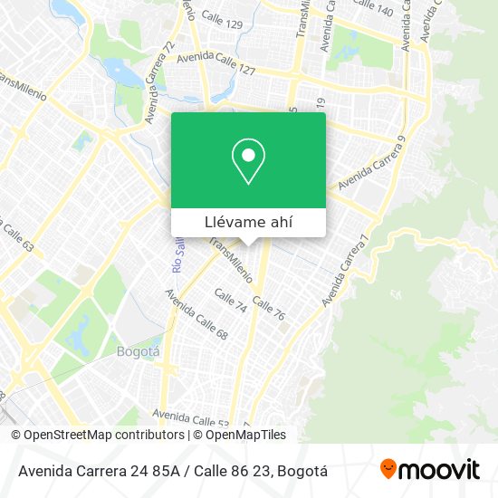 Mapa de Avenida Carrera 24 85A / Calle 86 23