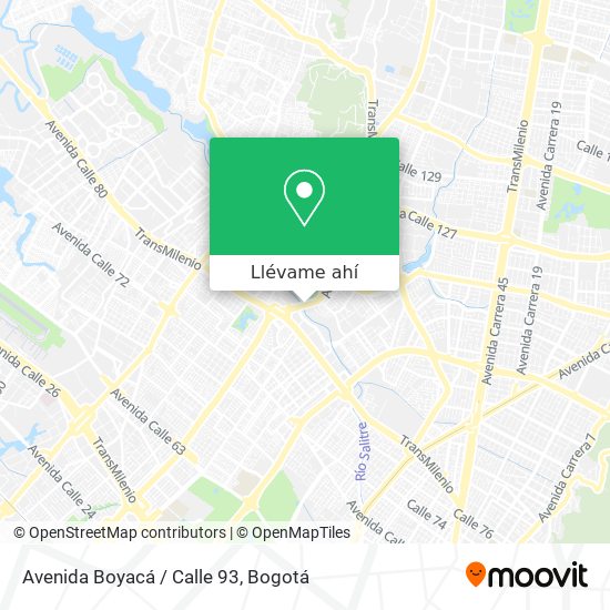 Mapa de Avenida Boyacá / Calle 93